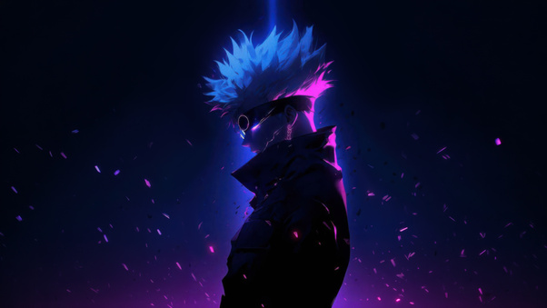 Gojo Satoru Six Eyes That See Beyond Reality (1336x768) Resolution Wallpaper