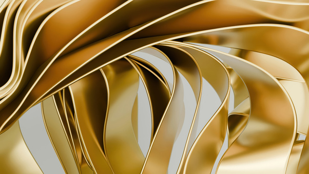 Golden Abstract Flow (1280x720) Resolution Wallpaper