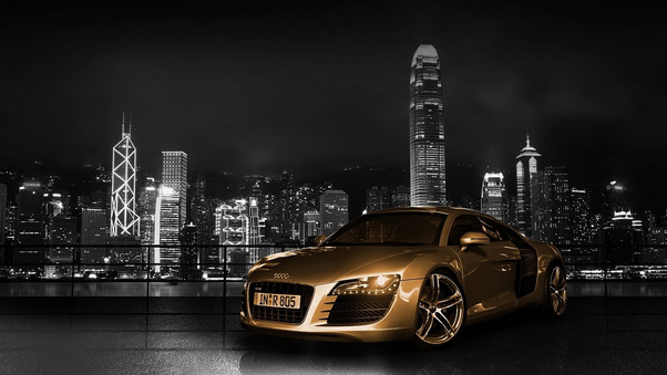 Golden Audi Wallpaper