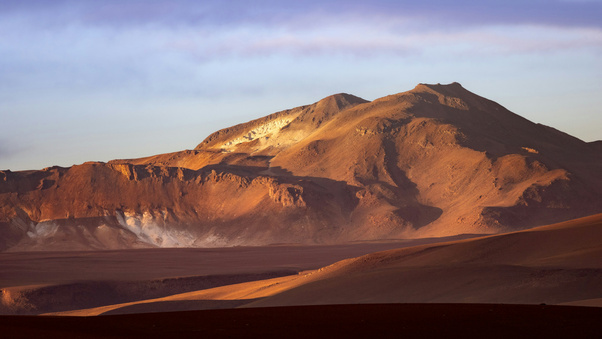 Golden Desert Mountain Sunset Landscape (1280x720) Resolution Wallpaper