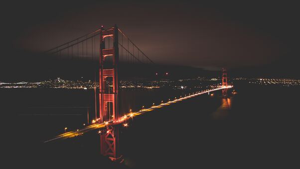 Golden Gate Bridge At Night Time Wallpaper