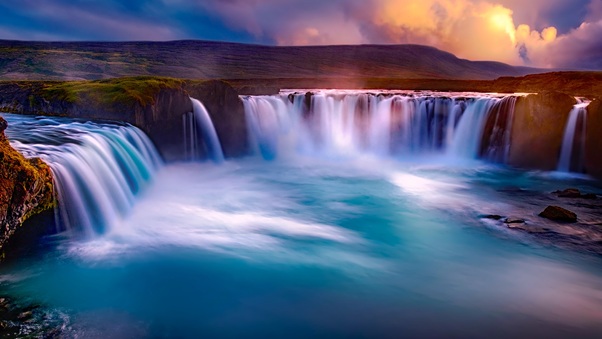 Gooafoss Iceland Waterfall Wallpaper