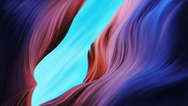 Gorge Colorful Waves Minimal 5k Wallpaper