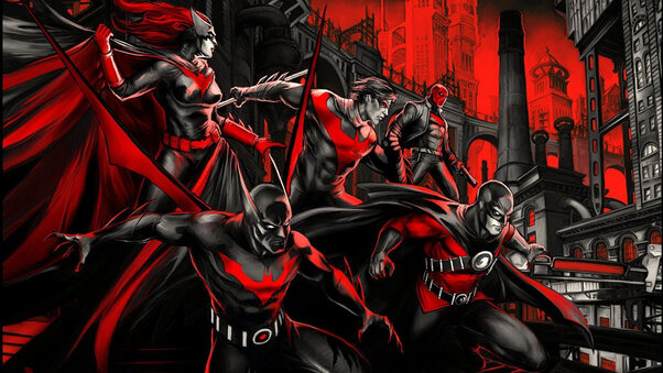 Gotham In Red Wallpaper