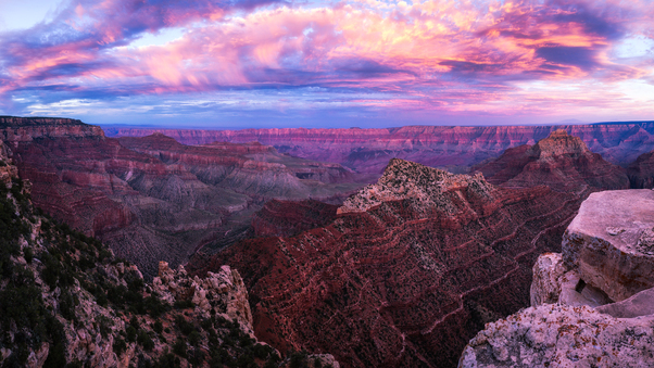Grand Canyon Sunset Pano Wallpaper