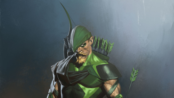 Green Arrow Injustice 2 Art 4k Wallpaper