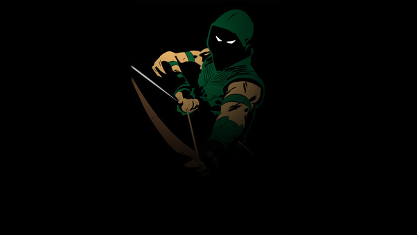 Green Arrow Minimal 4k Wallpaper