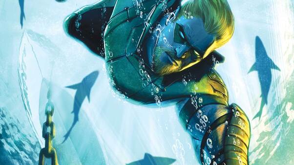 Green Arrow Underwater Artwork Wallpaper