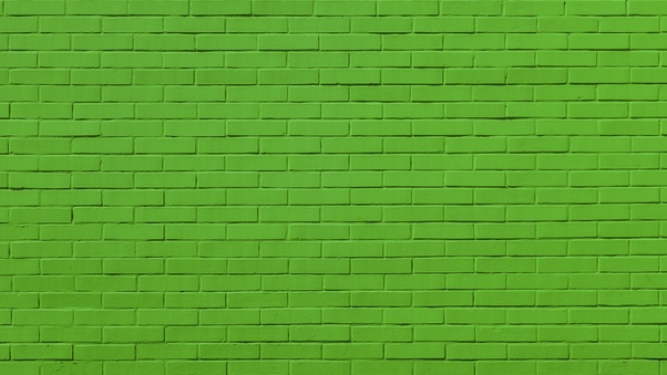 Green Bricks Wall Wallpaper