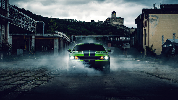 Green Dodge Challenger 4k 2020 Wallpaper