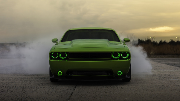 Green Dodge Challenger Wallpaper