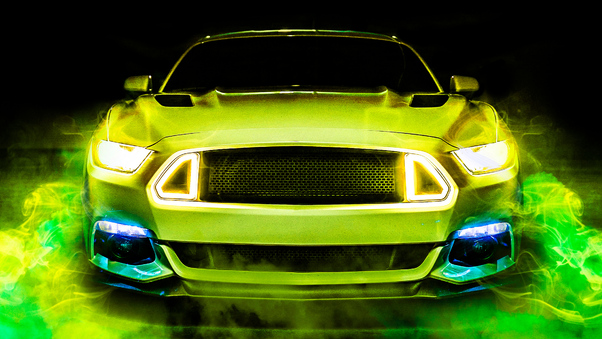 Green Ford Mustang 4k Wallpaper