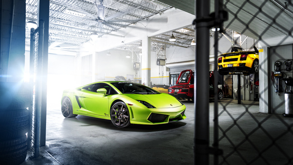 Green Lamborghini Gallardo Wallpaper