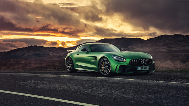 Green Mercedes Benz Amg GT 4k Wallpaper