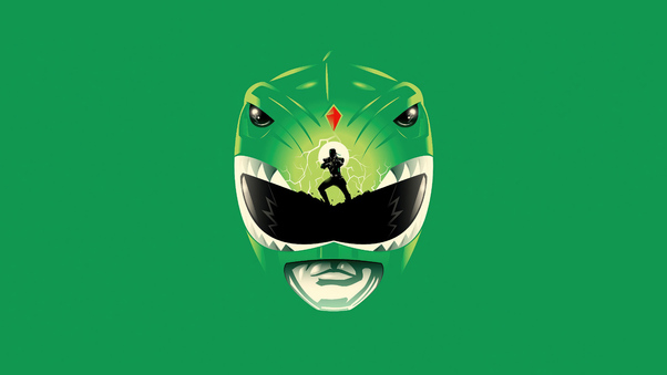 Green Power Ranger Minimal Wallpaper