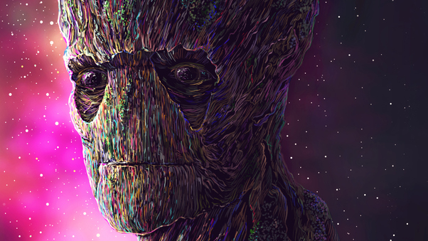Groot Digital Art 4k Wallpaper