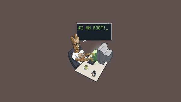 Groot I Am Root Wallpaper