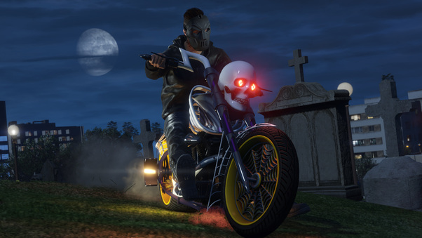 GTA 5 Online Halloween DLC Bike Wallpaper