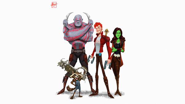 Guardians Of The Galaxy 5k Art Wallpaper