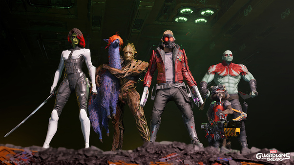 Guardians Of The Galaxy Game Characters 4k Wallpaper