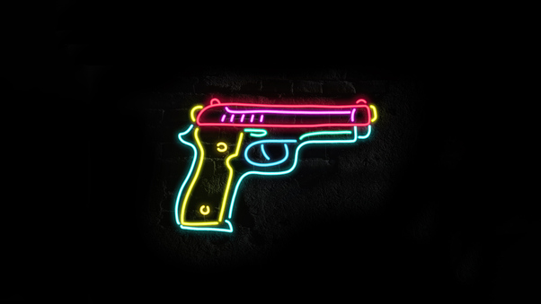 Gun Glow Minimal 8k Wallpaper