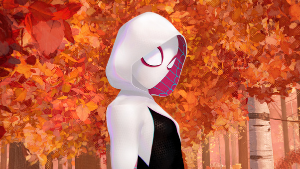 Gwen Stacy In Spider Man Into The Spider Verse Movie Wallpaper