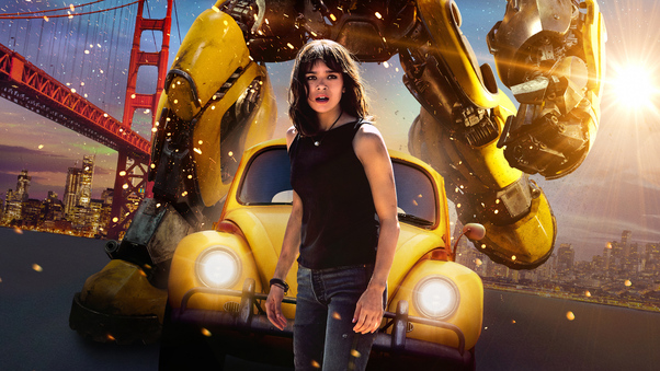 Hailee Steinfeld In Bumblebee Movie 2018 Poster Wallpaper
