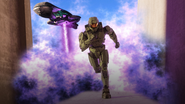 Halo Armor Outrunning Death Wallpaper