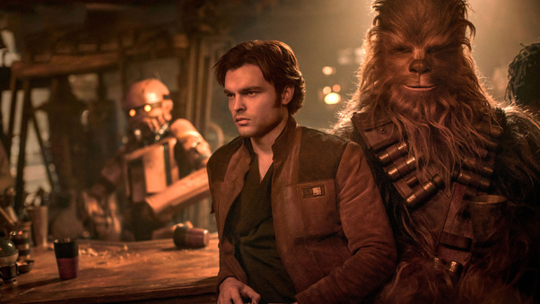 Han Solo And Chewbacca In Solo A Star Wars Story Entertainment Weekly Wallpaper