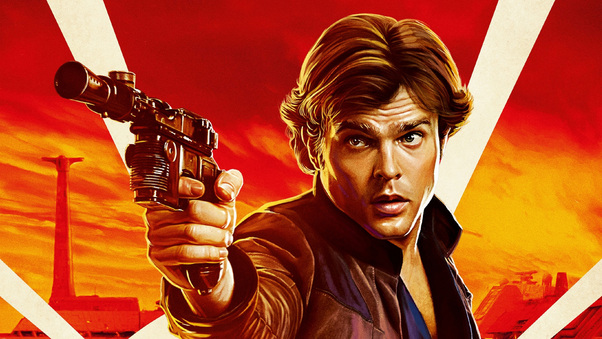 Han Solo In Solo A Star Wars Story Movie Wallpaper