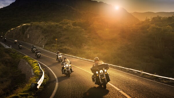 Harley Davidson Riders 8k Wallpaper
