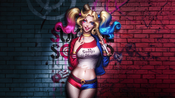 Harley Quinn Anarchy And Beauty Wallpaper