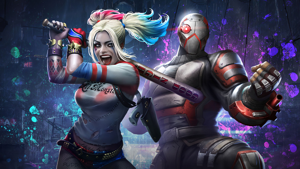 Harley Quinn And Deadshot Injustice 2 Mobile Wallpaper