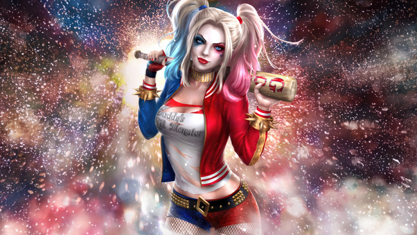 Harley Quinn Artistic Rebellion Wallpaper