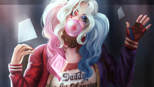 Harley Quinn Bubble Gum Wallpaper