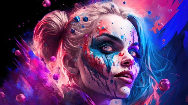 Harley Quinn Colorful Artwork Wallpaper