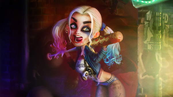 Harley Quinn Digital Artwork Wallpaper