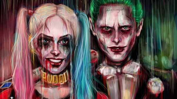 Harley Quinn Joker Painting Artwork 4k 5k Wallpaper
