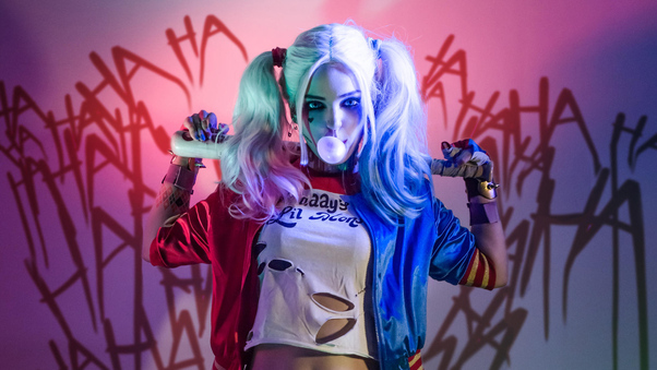 Harley Quinn Suicide Squad Cosplay Wallpaper