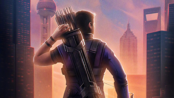 Hawkeye Avengers Endgame Chinese Poster Wallpaper
