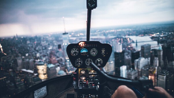 Helicopter Inside View Wallpaper