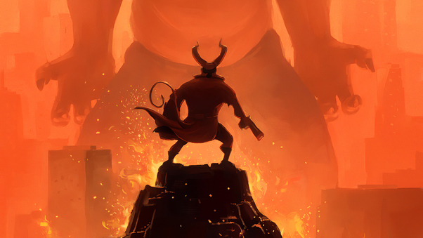 Hellboy Fanart 4k Wallpaper