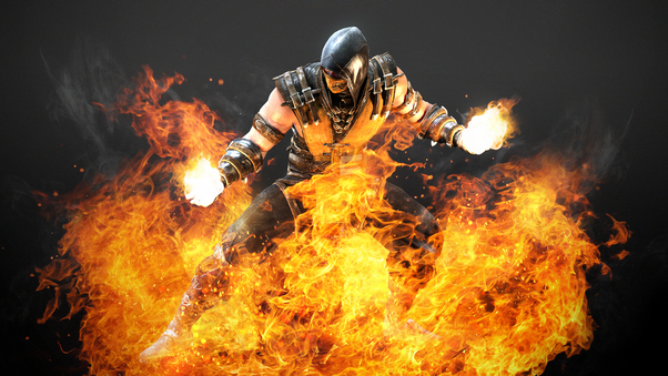 Hellfire Scorpion Mortal Kombat X 5k Artwork Wallpaper