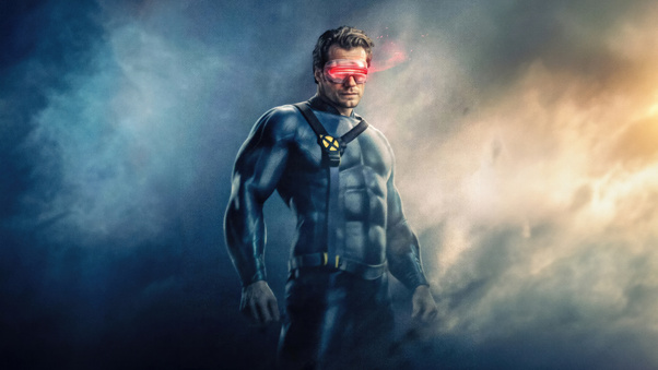 Henry Cavill As Cyclops Visor Of Justice Wallpaper