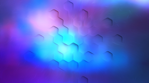 Hexa Polygon Soothing Lights 4k Wallpaper