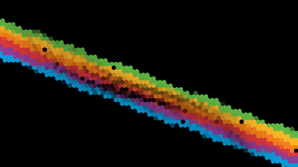 Hexagona Apple Rainbow Ios11 Wallpaper