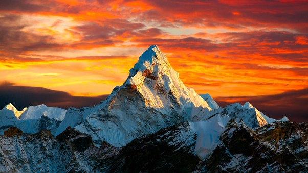 Himalayas Mountains Landscape 4k Wallpaper