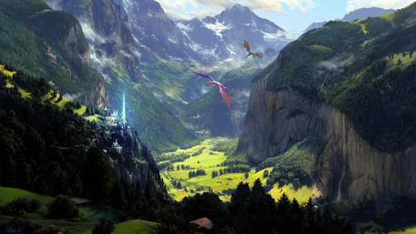 Homeland 3 Dragon And Landscapes 5k Wallpaper
