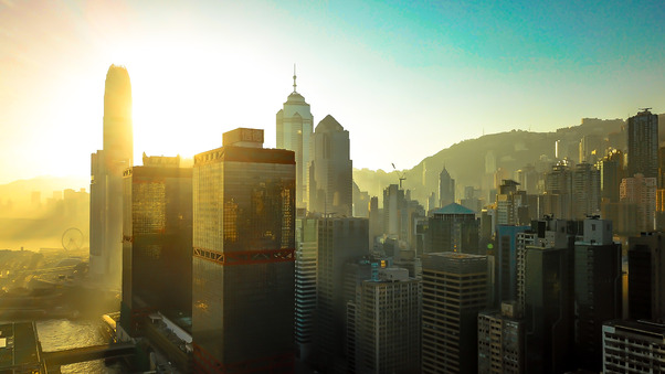 Hongkong Buildings Skycrapper City 4k Wallpaper