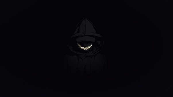 Hooded Jacket Boy Smiling Minimal Dark 4k Wallpaper